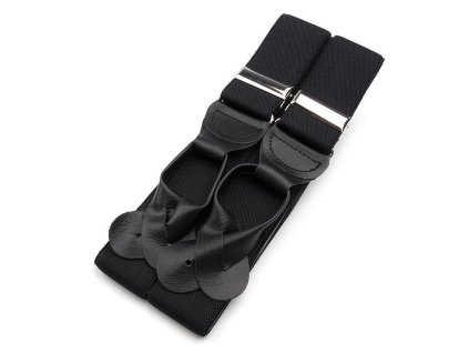 Šle na knoflíky šíře 3,5 cm délka 120 cm (Balení 1 ks, Varianta 8 černá bílá)