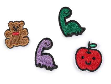 Nažehlovačka medvídek, dinosaurus, jablko (Balení 10 ks, Varianta 1 hnědá medvěd)