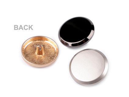 Kovový knoflík velikost 40" (Balení 20 ks, Varianta 3 nikl černý lesk)