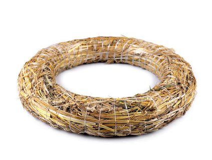 Slaměný věnec Ø35 cm (Balení 1 ks, Varianta přírodní)