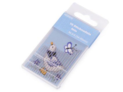 Jehly vyšívací jemné (Balení 1 karta, Varianta nikl)