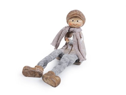 Dekorace postavičky dětí (Balení 1 ks, Varianta 1 šedokrémová chlapecká)