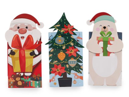 Vánoční / mikulášský dárkový sáček sada 3 ks (Balení 1 sada, Varianta 1 mix)