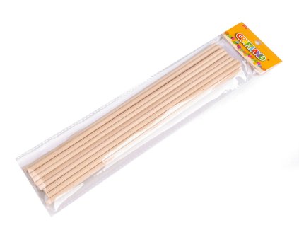 Dřevěné tyčky délky 25 cm macrame (Balení 15 ks, Varianta přírodní sv.)