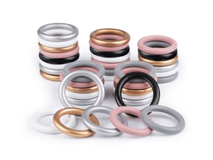 Dřevěný barevný kroužek vnější Ø50 mm (Balení 20 ks, Varianta 1 bílá)