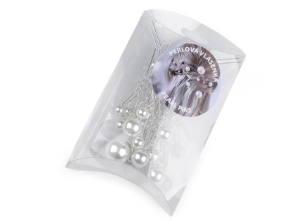 Sada ozdobných vlásenek s perlami v mixu velikostí (Balení 1 sada, Varianta bílá)