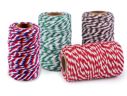 Bavlněná šňůra Ø2 mm (Balení 1 ks, Varianta 1 červená)