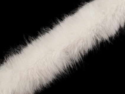 Všívací oděvní / dekorační kožešina kulatá šíře 7 cm (Balení 1 m, Varianta 1 Off White)