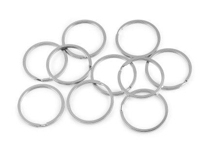 Kroužek na klíče Ø35 mm plochý (Balení 10 ks, Varianta nikl)