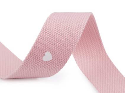 Popruh srdce šíře 38 mm (Varianta 1 režná světlá černá)