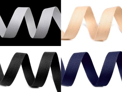 Keprovka - tkaloun šíře 16 mm (Balení 50 m, Varianta 7001 černá)