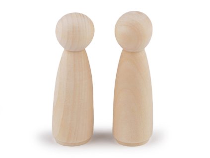 Dřevěná figurka k dotvoření 29x90 mm (Balení 10 ks, Varianta přírodní sv.)