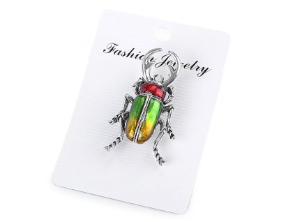 Brož brouk (Balení 1 ks, Varianta 3 zelená oranžová)