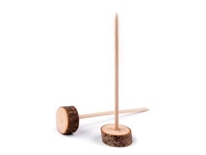 Dřevěný stojan / podstavec k dotvoření (Balení 2 ks, Varianta přírodní)