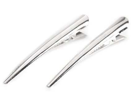 Sponky do vlasů se zoubky 75 mm (Balení 4 ks, Varianta stříbrná)