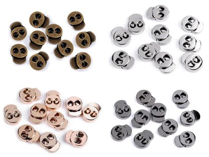 Kovové brzdičky 15x18 mm (Balení 4 ks, Varianta 3 nikl černý)