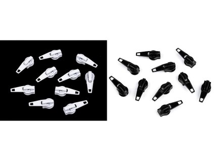 Jezdec ke spirálovým zipům No 5 typu POL (Balení 10 ks, Varianta 101 bílá)