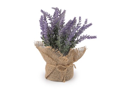 Umělá levandule v jutovém obalu (Balení 1 ks, Varianta levandulová)