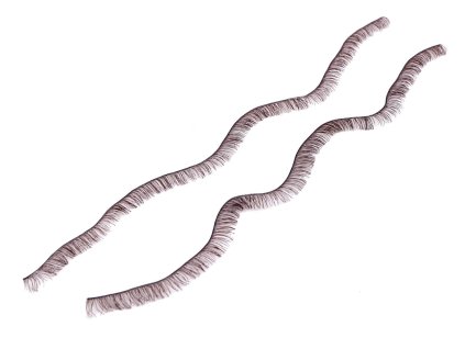 Dekorační polotovar řasy (Balení 1 sáček, Varianta 1 (8 mm) hnědá)