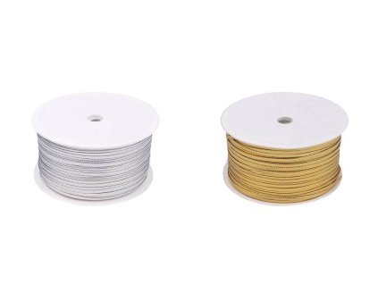 Dutinka s lurexem šíře 2,5 mm plochá (Balení 50 m, Varianta 6000 stříbrná)