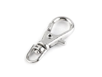 Kovová karabinka otočná, průvlek 4 mm (Balení 5 ks, Varianta 2 staromosaz)