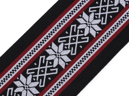 Designová pruženka / vsadka šíře 10 cm (Balení 1 m, Varianta černá)