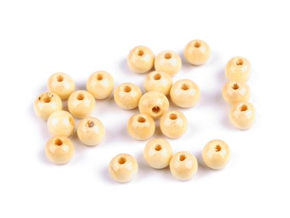 Dřevěné korálky Ø8 mm (Balení 20 g, Varianta 1 přírodní sv.)
