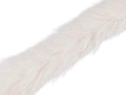 Všívací oděvní / dekorační kožešina kulatá šíře 5 cm (Balení 1 m, Varianta 1 Off White)