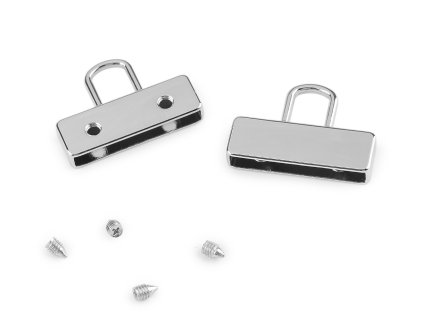 Kovová koncovka na popruh šíře 25 mm (Balení 2 ks, Varianta 1 nikl)