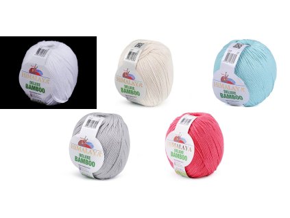 Pletací příze Deluxe Bamboo 100 g (Balení 1 ks, Varianta 1 (01) bílá)