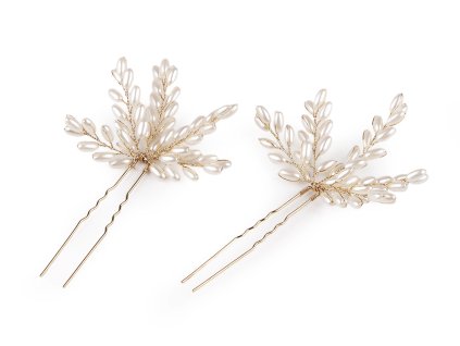 Vlásenka větvička s perlami (Balení 2 ks, Varianta perlová)