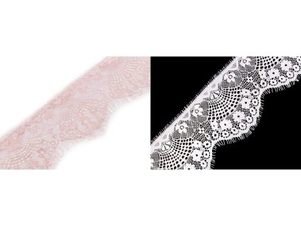 Francouzská krajka šíře 90 mm (Balení 3 m, Varianta 1 bílá)