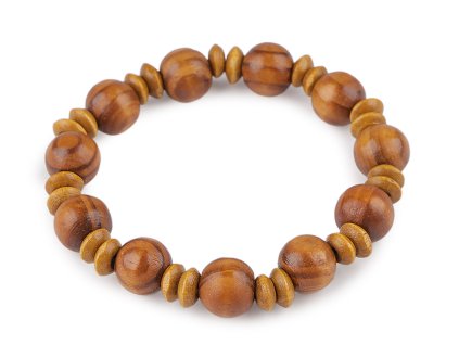 Náramek dřevěný unisex (Balení 1 ks, Varianta 1 hnědá přírodní)