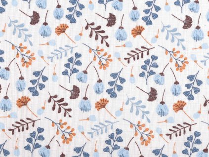 Bavlněná plenkovina / mušelín rostliny (Balení 1 m, Varianta 1 (247T) bílá modrá)