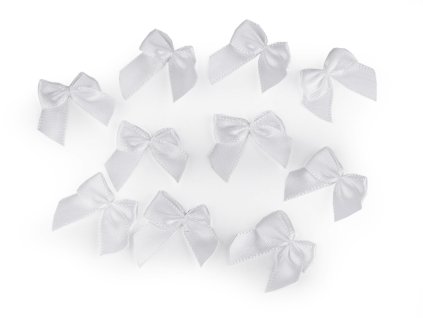 Saténová mašlička 25x25 mm (Balení 20 ks, Varianta 1 bílá)