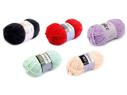 Pletací žinylková příze Dolce 100 g (Balení 1 ks, Varianta 6 (758) modrá nebeská)