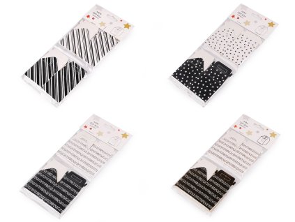 Dárková mini krabička s visačkou (Balení 4 ks, Varianta 1 stříbrná)