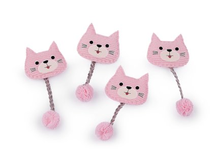 Aplikace / nášivka kočka (Balení 10 ks, Varianta 1 bílá)