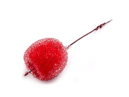 Umělá jablíčka v ledu, na drátku (Balení 3 ks, Varianta červená)
