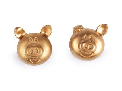 Zlaté prasátko pro štěstí (Balení 2 ks, Varianta zlatá)