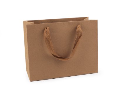 Dárková taška 23x17,5 cm (Balení 12 ks, Varianta hnědá přírodní)