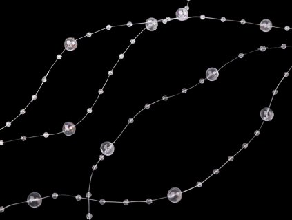 Korálky na silonu Ø8 mm (Balení 60 m, Varianta 1 transparent)