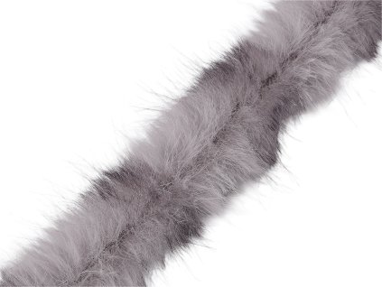 Všívací oděvní / dekorační kožešina kulatá zvířecí vzor šíře 4,5 cm (Balení 1 m, Varianta šedá)