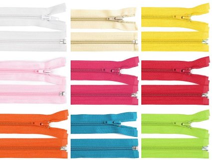 Spirálový zip No 5 délka 30 cm bundový POL (Balení 1 ks, Varianta 101 bílá)