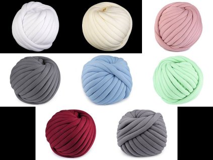 Příze Marshmallow silná Ø23 mm 750 g (Balení 1 m, Varianta 1 (901) bílá)