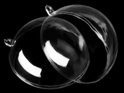 Plastová koule Ø14 cm dvoudílná (Balení 6 ks, Varianta transparent)