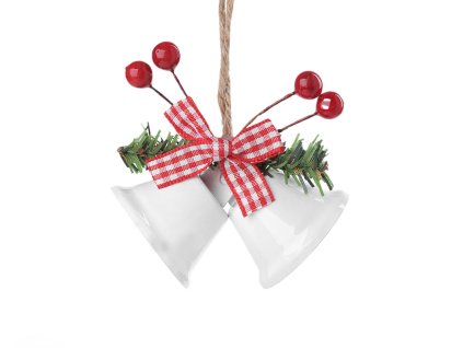 Kovové zvonečky k zavěšení (Balení 1 ks, Varianta 1 bílá)