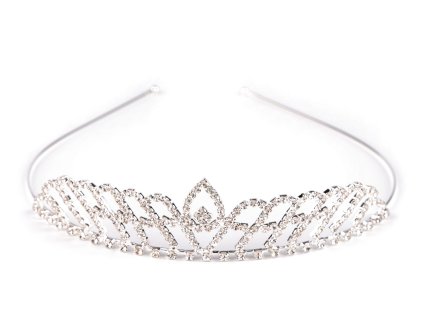 Štrasová čelenka / korunka do vlasů (Balení 1 ks, Varianta 1 crystal)