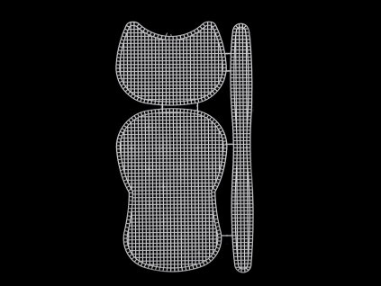 Plastová kanava / mřížka na kabelku (Balení 1 ks, Varianta bílá)