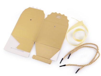 Dárková krabička se stuhou a provázkem (Balení 12 ks, Varianta 1 stříbrná)